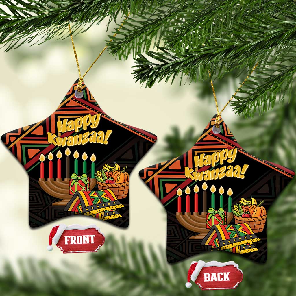 African Happy Kwanzaa Ceramic Ornament