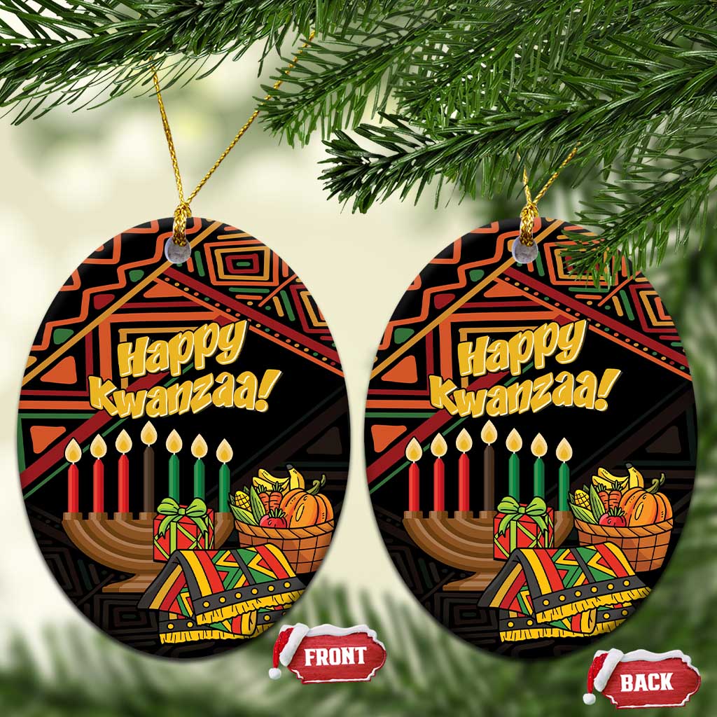 African Happy Kwanzaa Ceramic Ornament