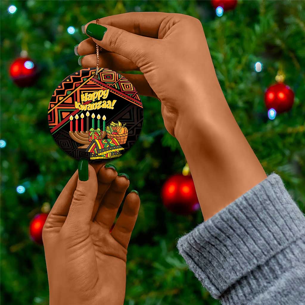 African Happy Kwanzaa Ceramic Ornament