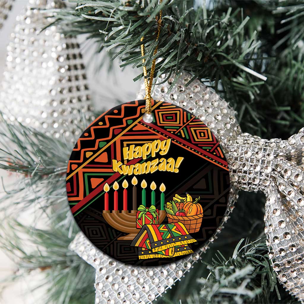 African Happy Kwanzaa Ceramic Ornament