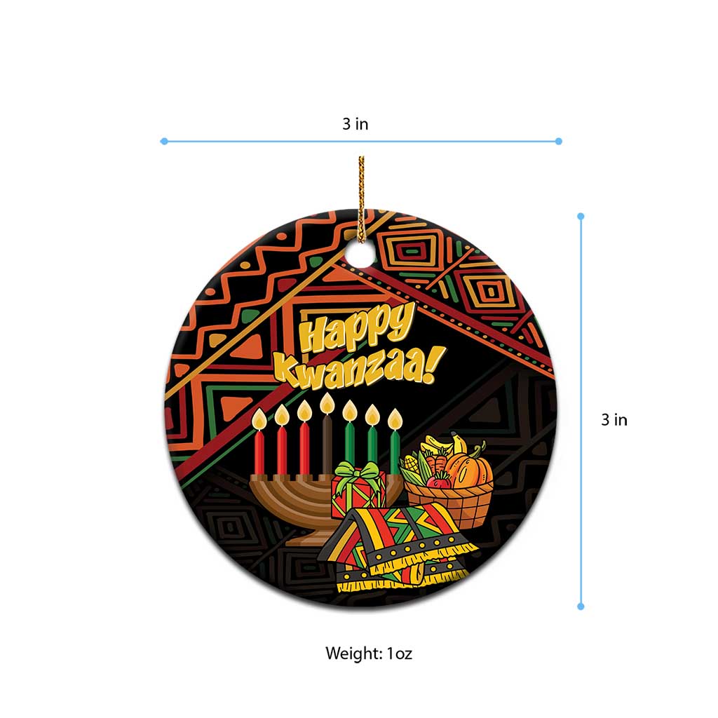 African Happy Kwanzaa Ceramic Ornament