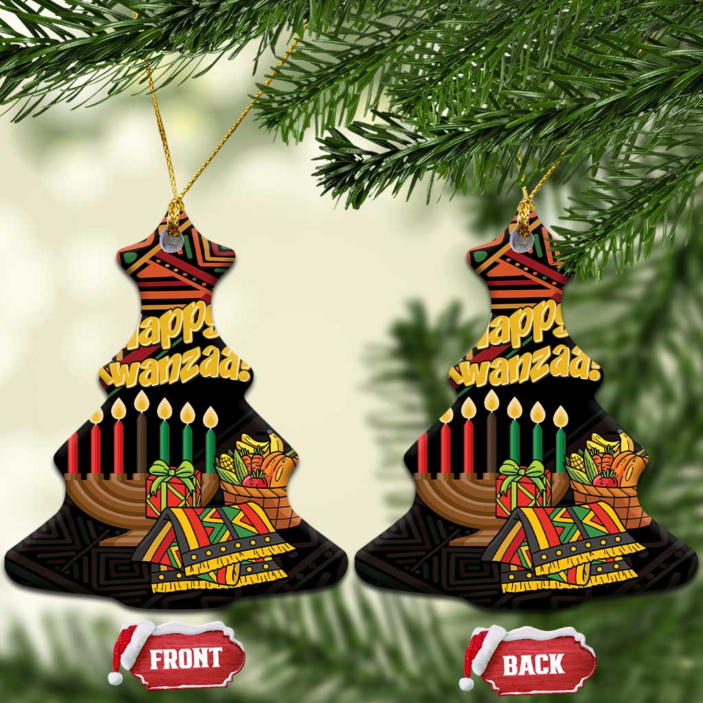 African Happy Kwanzaa Ceramic Ornament
