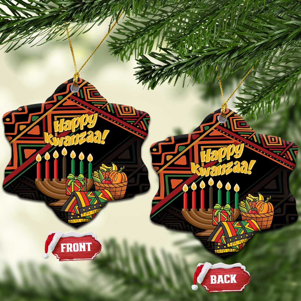 African Happy Kwanzaa Ceramic Ornament