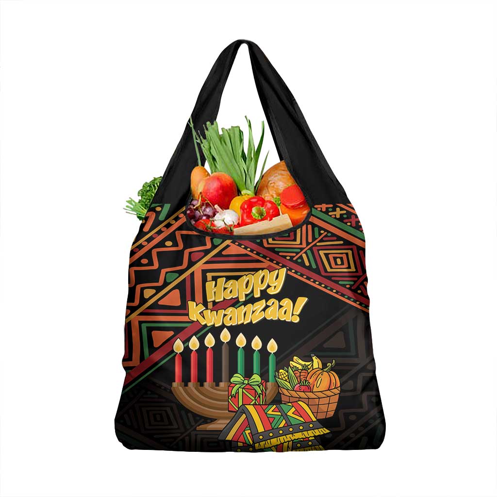African Happy Kwanzaa Grocery Bag