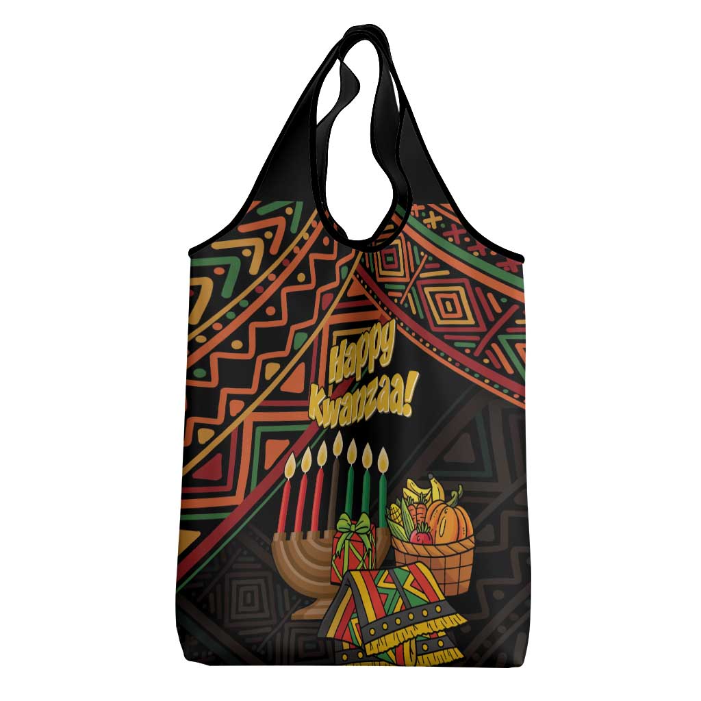 African Happy Kwanzaa Grocery Bag