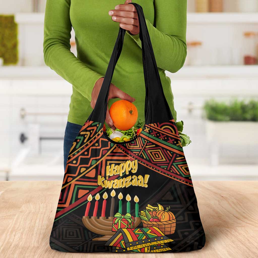 African Happy Kwanzaa Grocery Bag