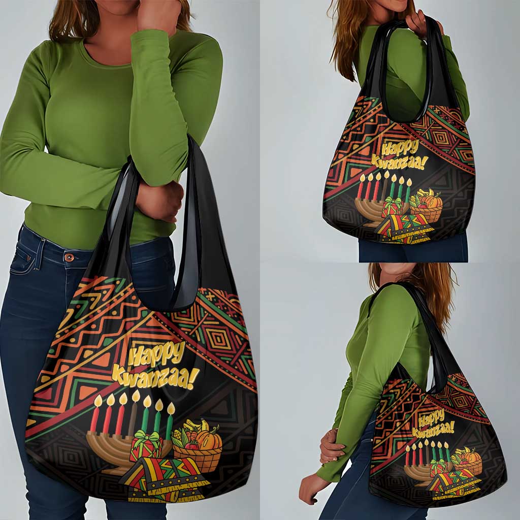 African Happy Kwanzaa Grocery Bag