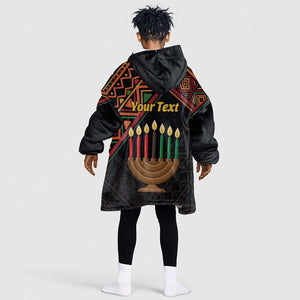 Personalized African Happy Kwanzaa Kid Wearable Blanket Hoodie
