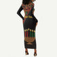 Personalized African Happy Kwanzaa Long Sleeve Bodycon Dress LT01