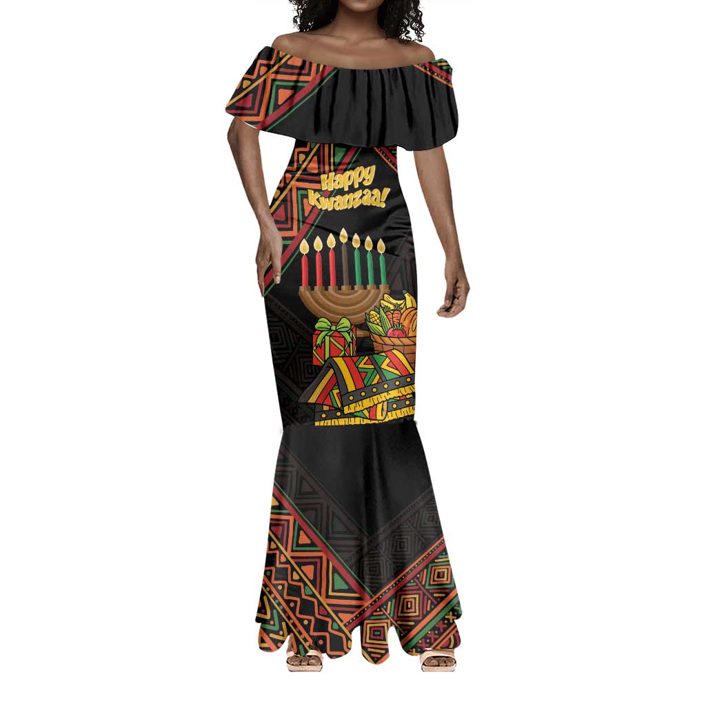 Personalized African Happy Kwanzaa Mermaid Dress