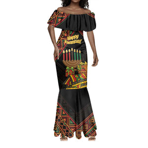 Personalized African Happy Kwanzaa Mermaid Dress
