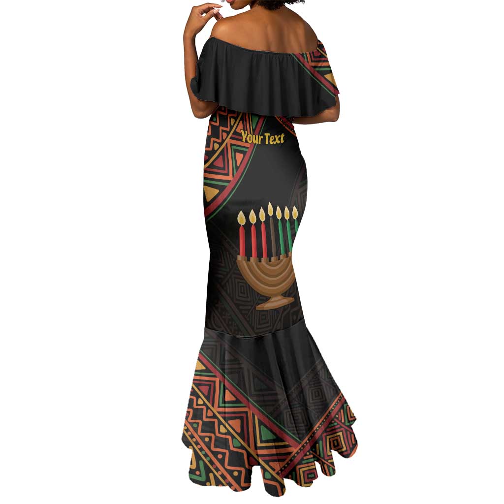Personalized African Happy Kwanzaa Mermaid Dress