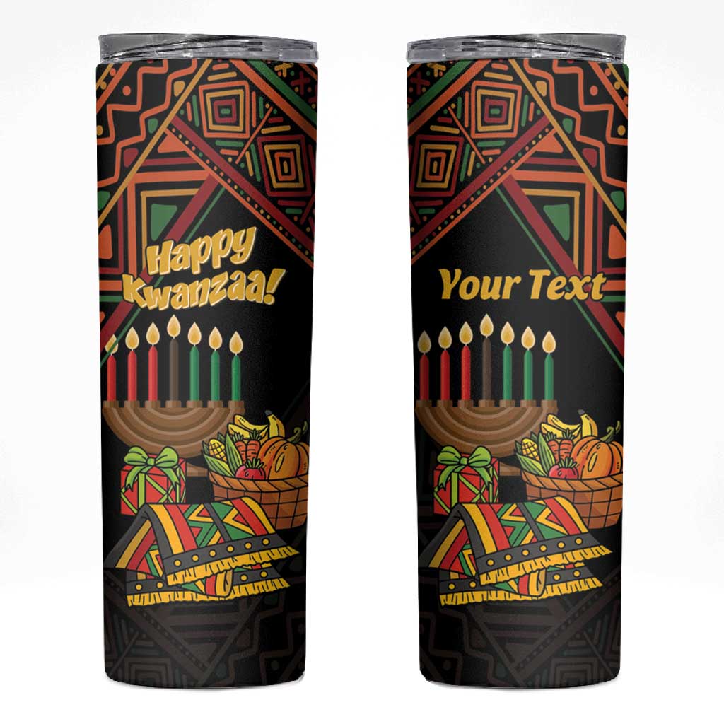 Personalized African Happy Kwanzaa Skinny Tumbler