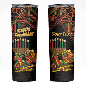 Personalized African Happy Kwanzaa Skinny Tumbler