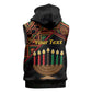 Personalized African Happy Kwanzaa Sleeveless Zip Hoodie - African Pride