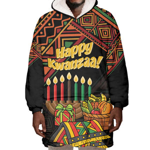 Personalized African Happy Kwanzaa Wearable Blanket Hoodie