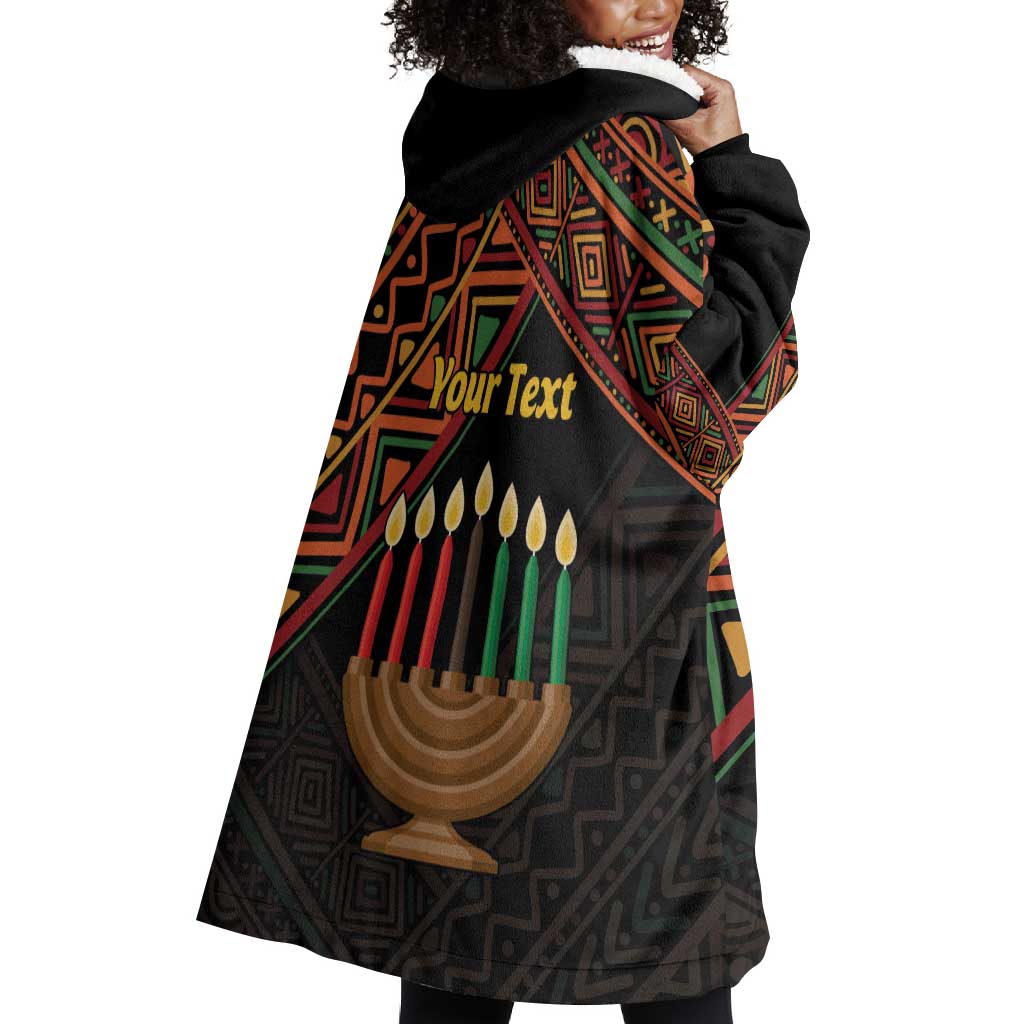 Personalized African Happy Kwanzaa Wearable Blanket Hoodie