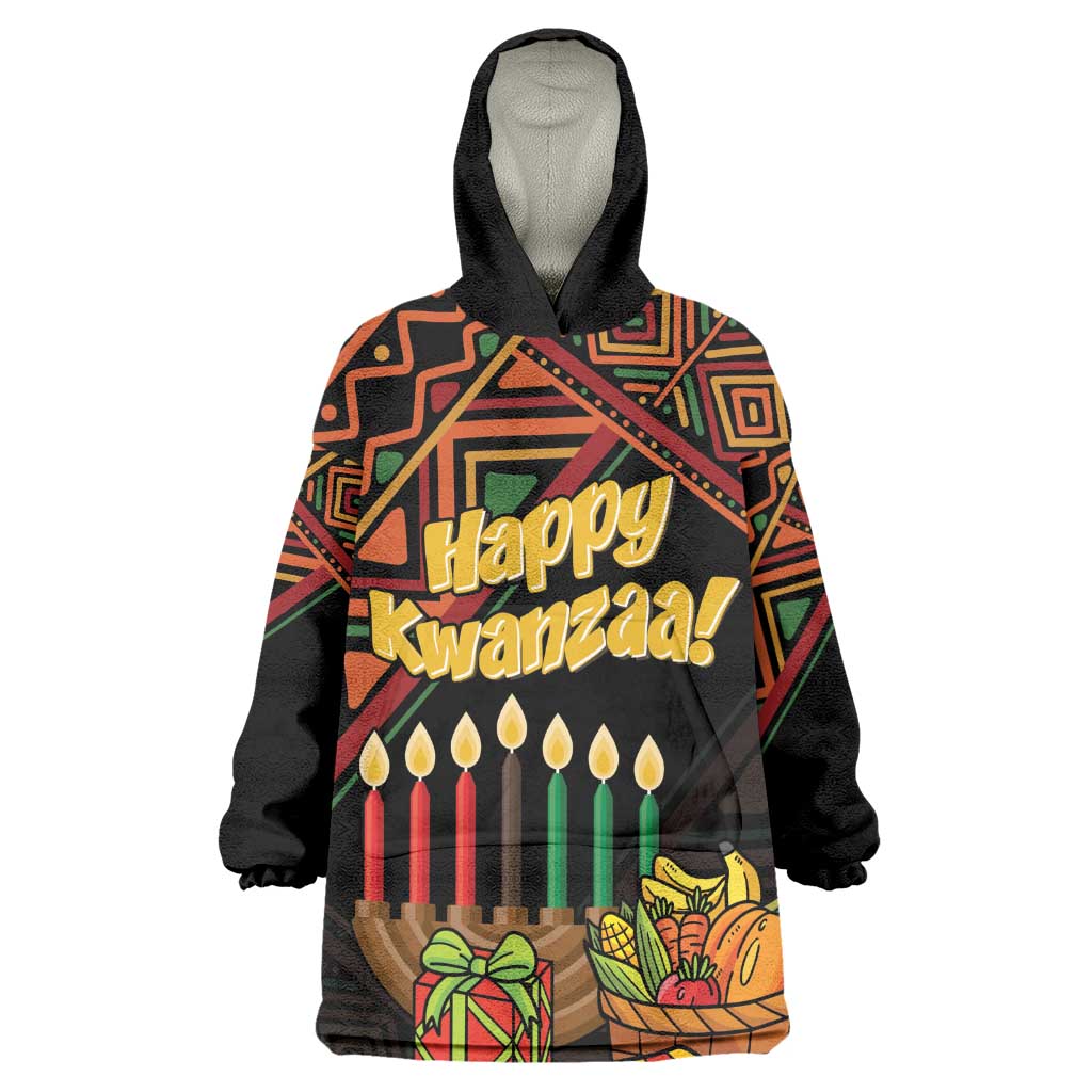 Personalized African Happy Kwanzaa Wearable Blanket Hoodie