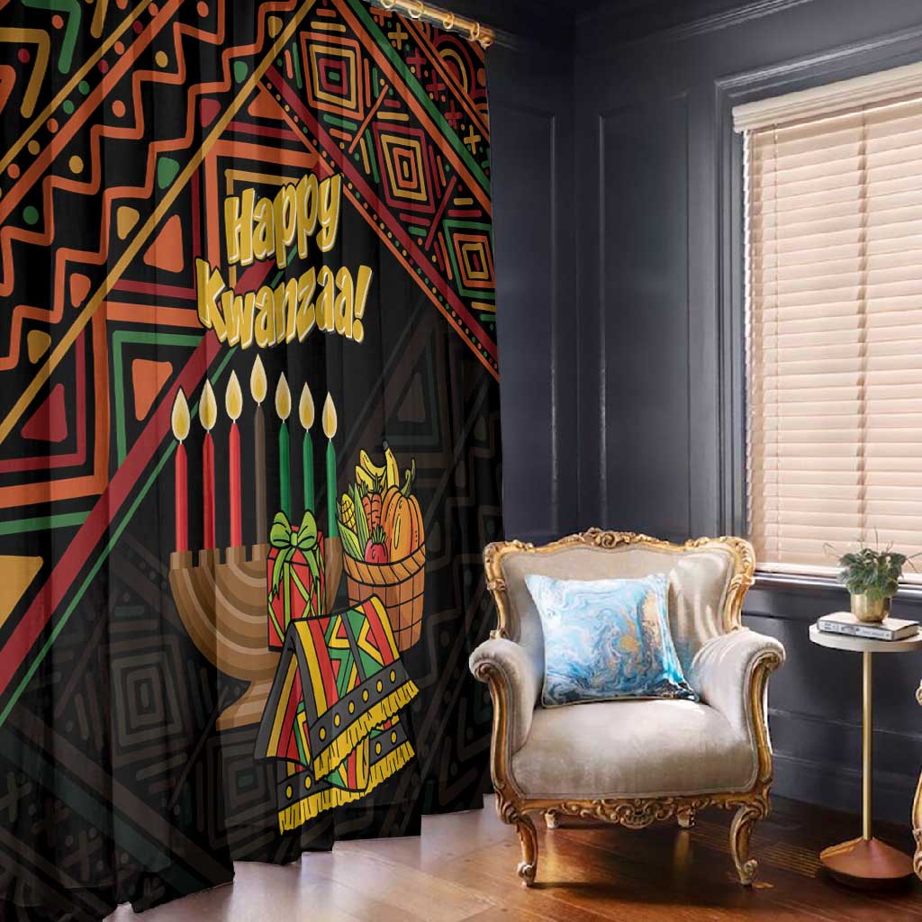 African Happy Kwanzaa Window Curtain