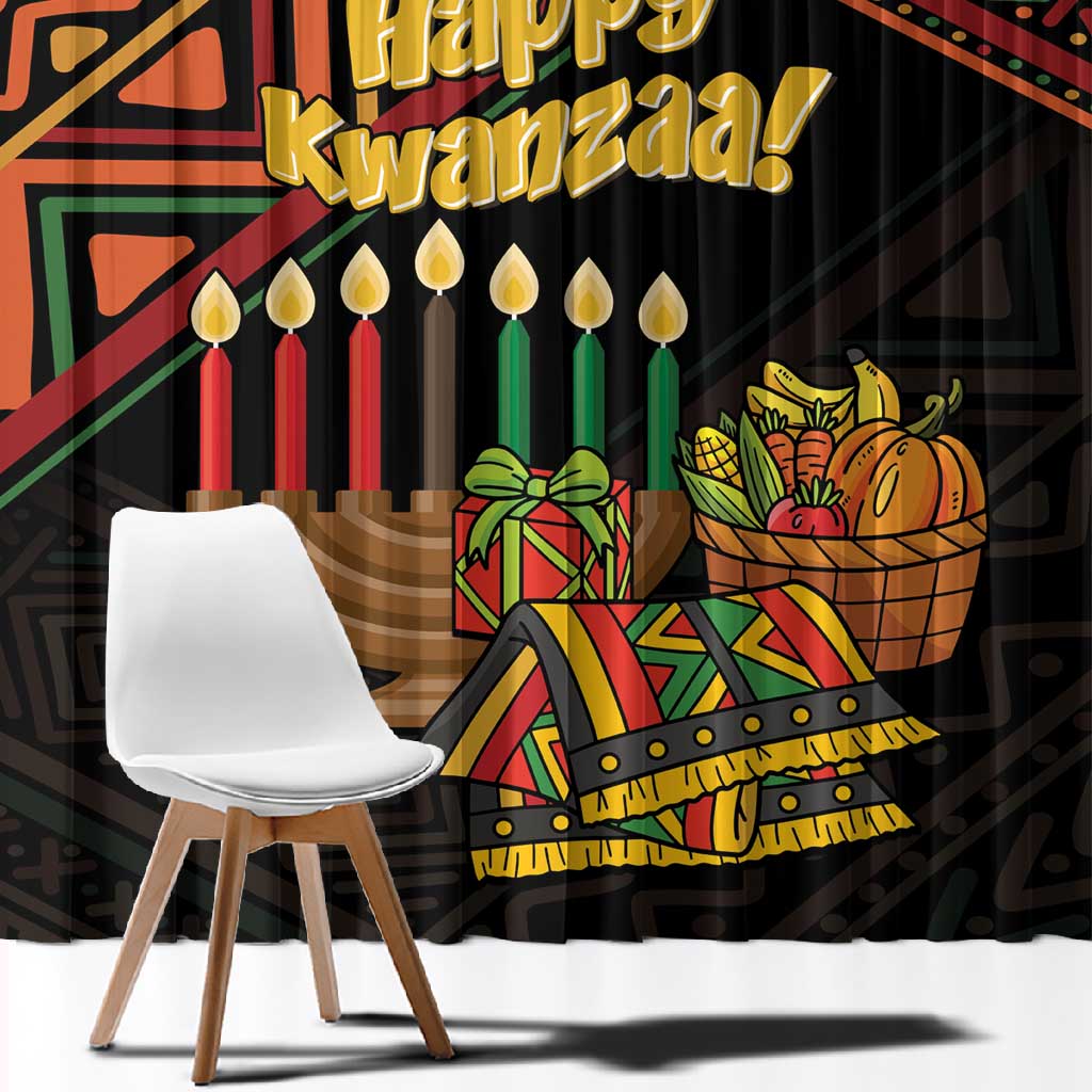 African Happy Kwanzaa Window Curtain