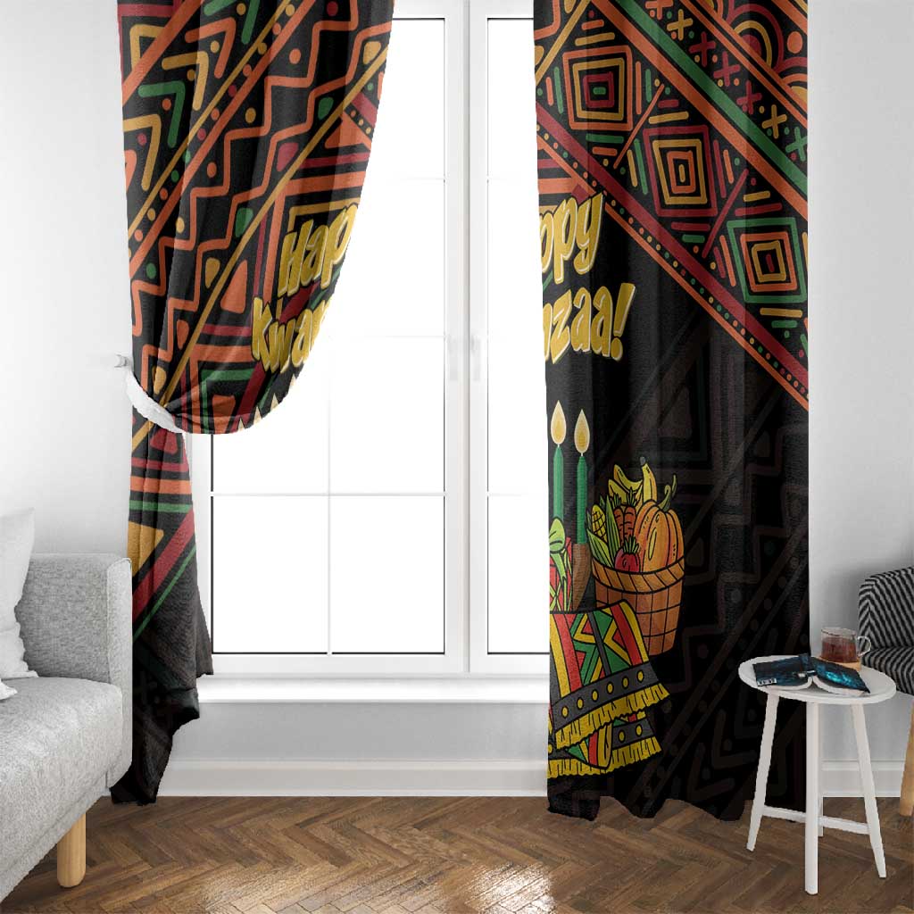 African Happy Kwanzaa Window Curtain