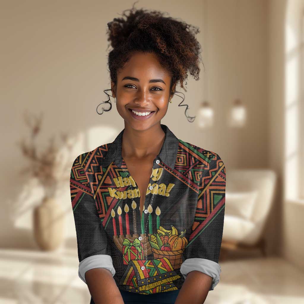 Personalized African Happy Kwanzaa Women Casual Shirt LT01