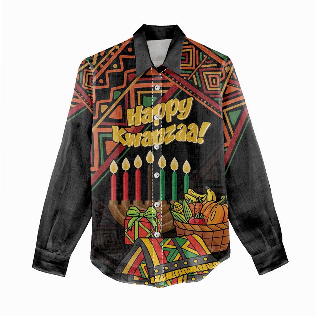 Personalized African Happy Kwanzaa Women Casual Shirt LT01