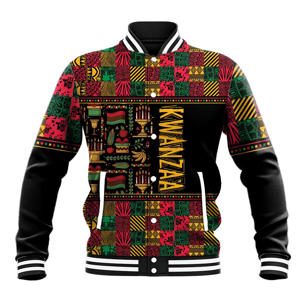 Kwanzaa African Pattern Baseball Jacket