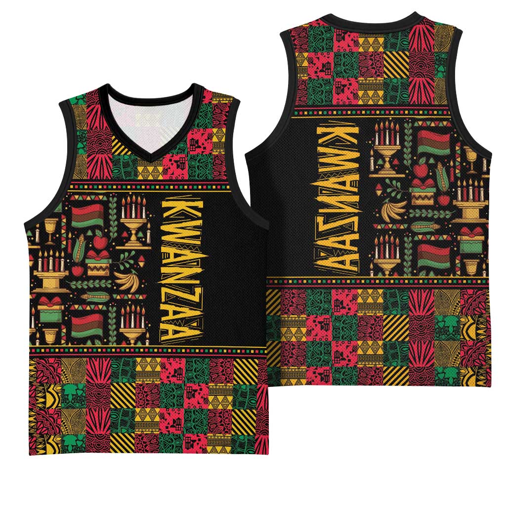 Kwanzaa African Pattern Basketball Jersey - African Pride