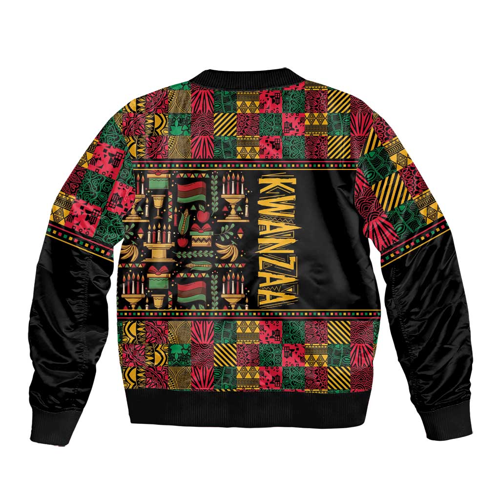 Kwanzaa African Pattern Bomber Jacket