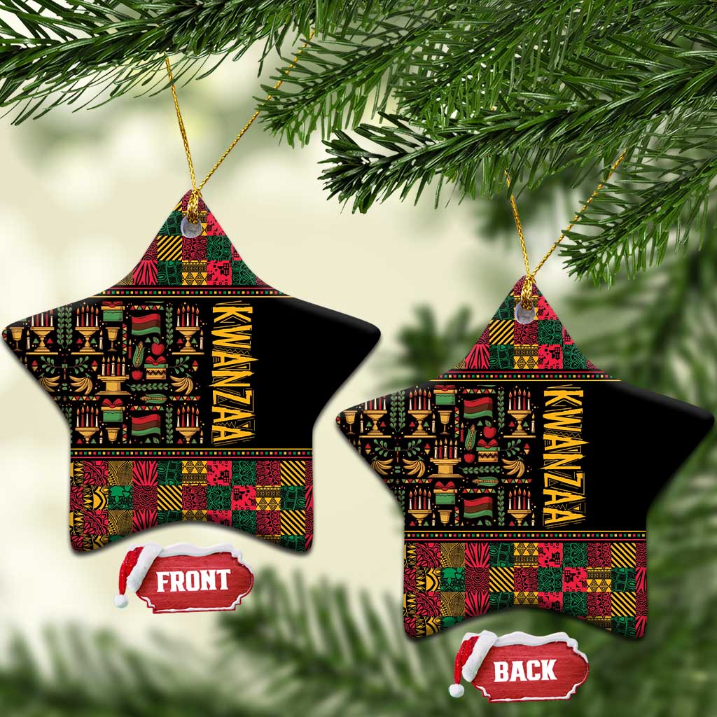 Kwanzaa African Pattern Ceramic Ornament