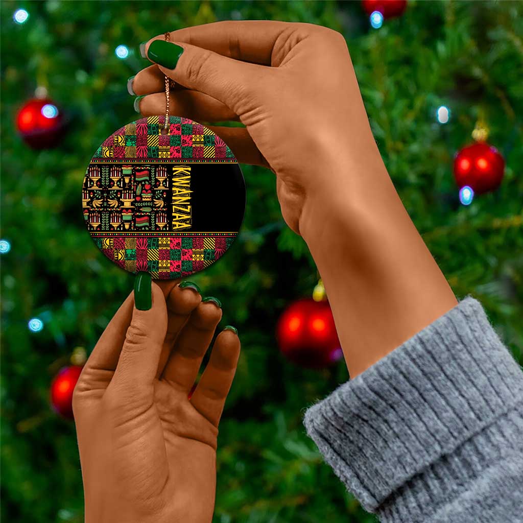 Kwanzaa African Pattern Ceramic Ornament