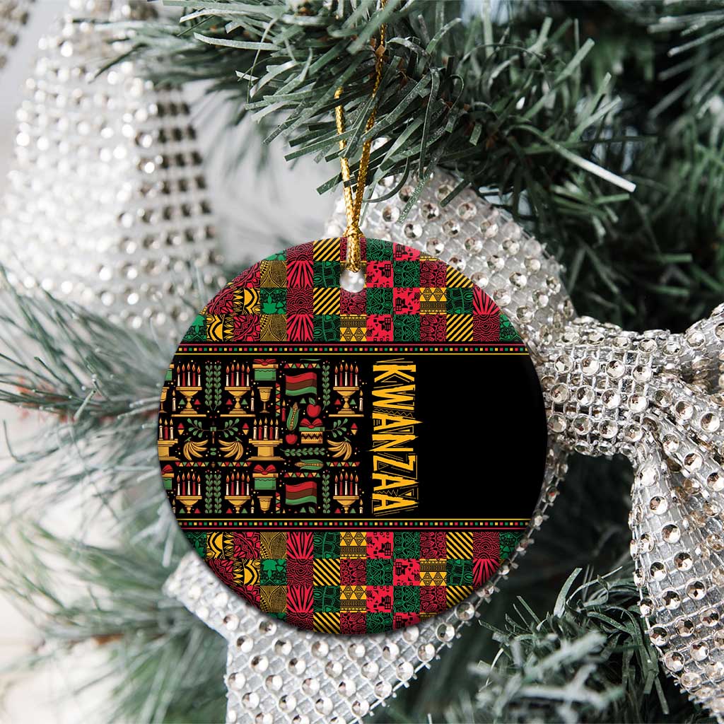 Kwanzaa African Pattern Ceramic Ornament
