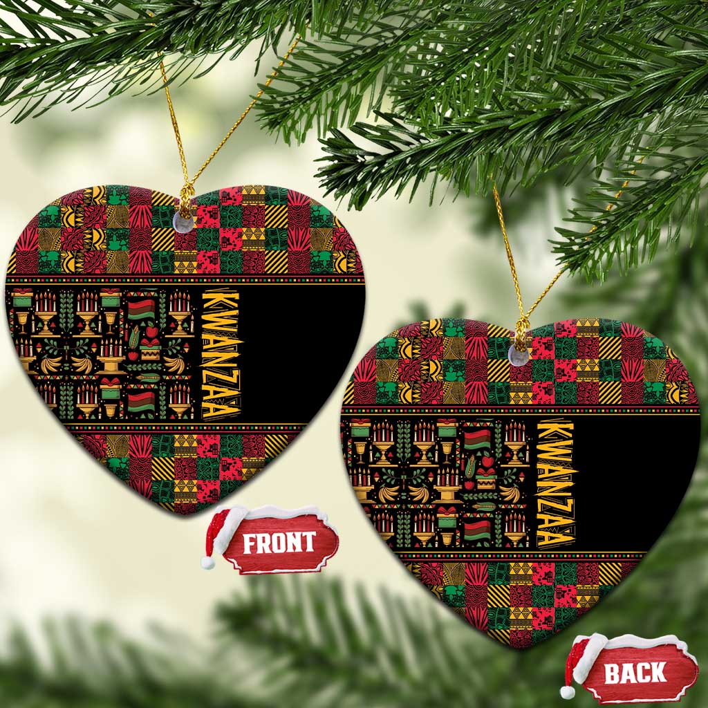 Kwanzaa African Pattern Ceramic Ornament