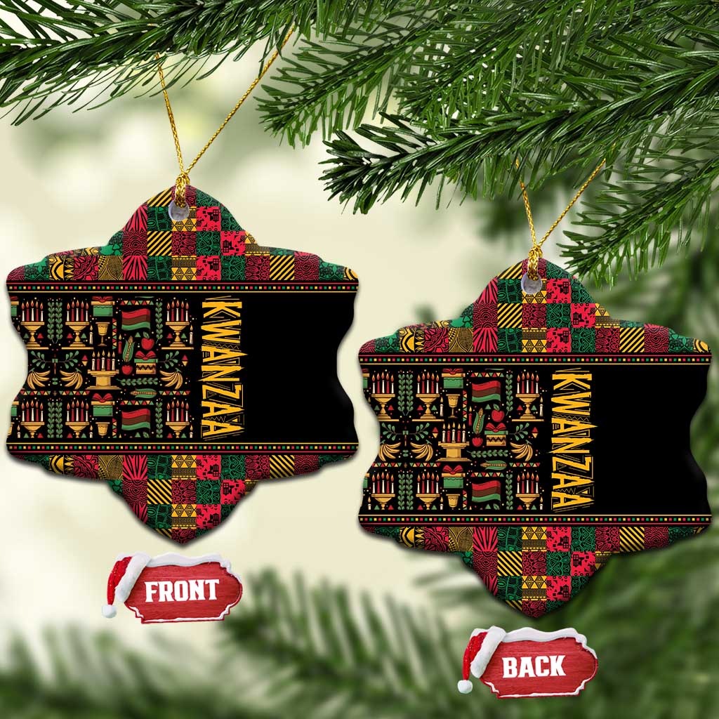 Kwanzaa African Pattern Ceramic Ornament