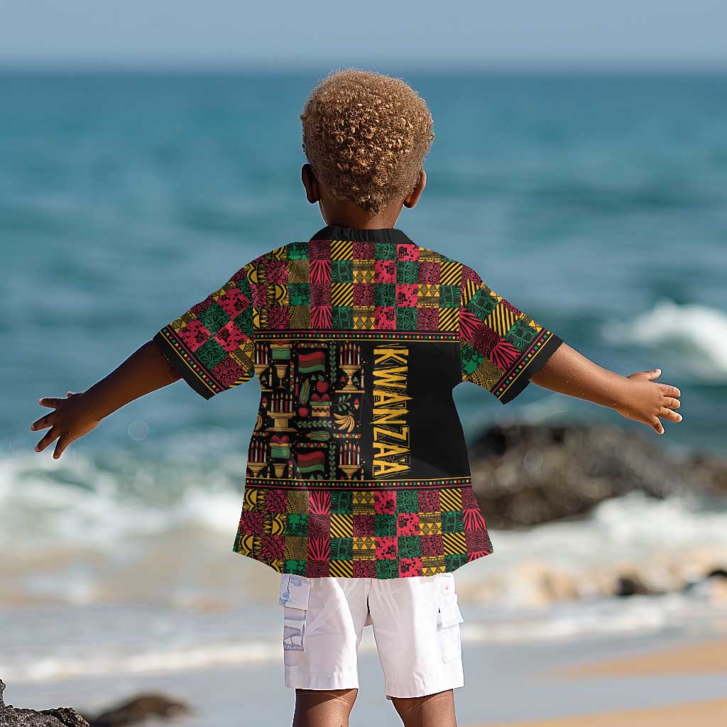 Kwanzaa African Pattern Kid Hawaiian Shirt