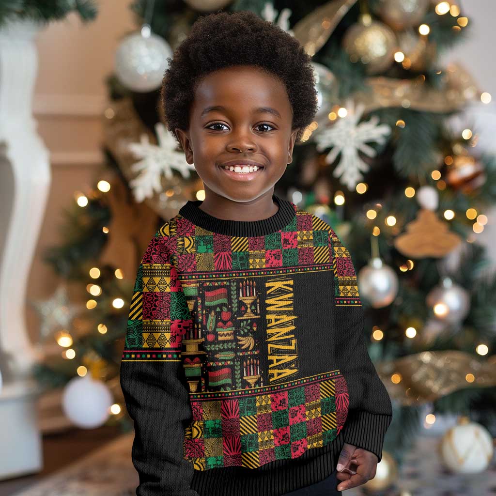 Kwanzaa African Pattern Kid Ugly Christmas Sweater