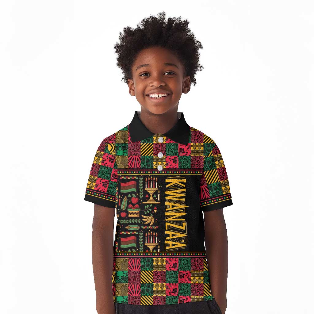 Kwanzaa African Pattern Kid Polo Shirt