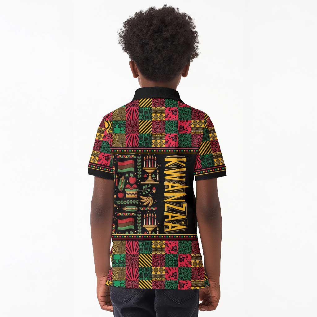 Kwanzaa African Pattern Kid Polo Shirt