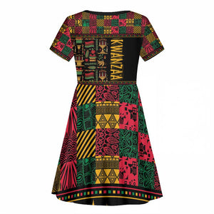 Kwanzaa African Pattern Kid Short Sleeve Dress