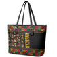 Kwanzaa African Pattern Leather Tote Bag