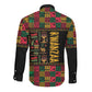 Kwanzaa African Pattern Long Sleeve Button Shirt