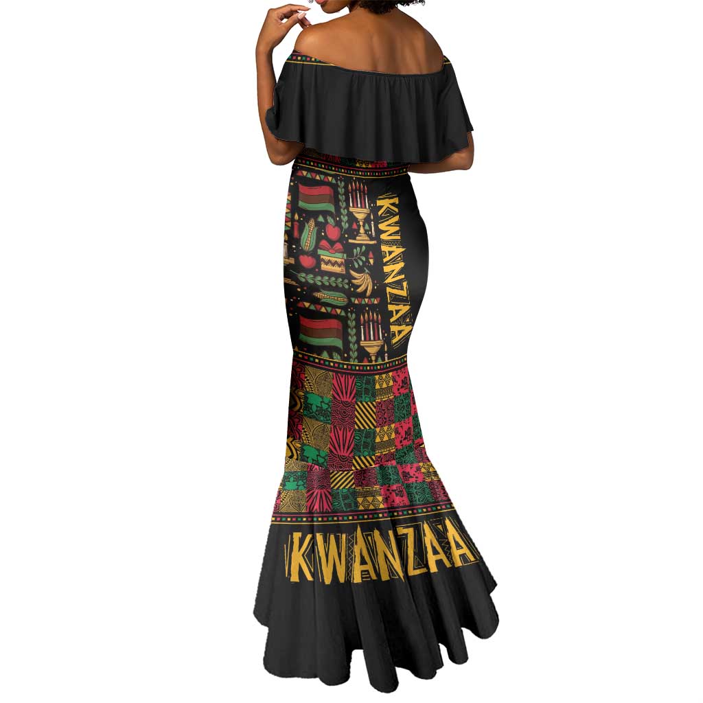 Kwanzaa African Pattern Mermaid Dress