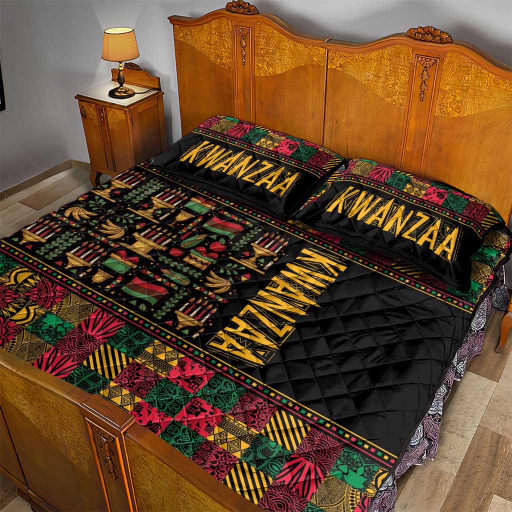 Kwanzaa African Pattern Quilt Bed Set