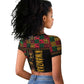 Kwanzaa African Pattern Raglan Cropped T shirt