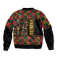 Kwanzaa African Pattern Sleeve Zip Bomber Jacket