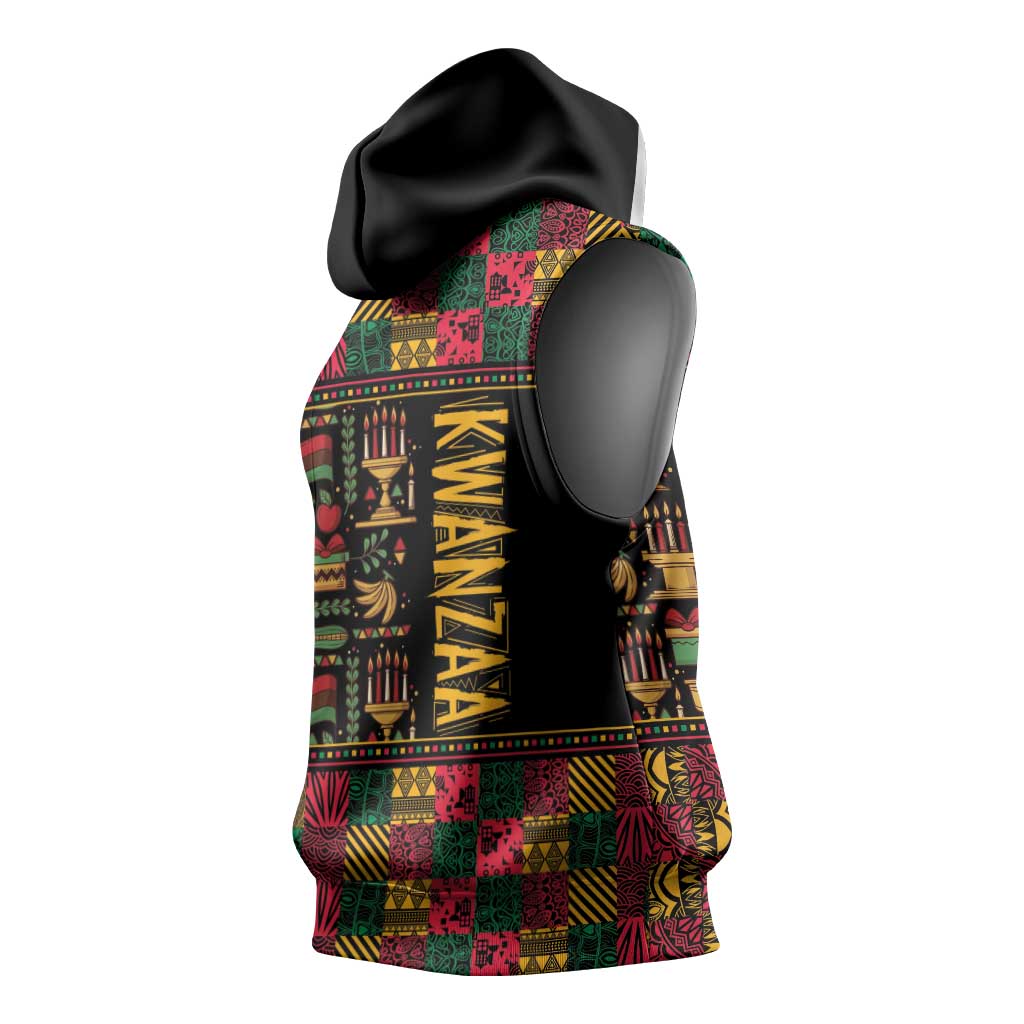 Kwanzaa African Pattern Sleeveless Hoodie - African Pride