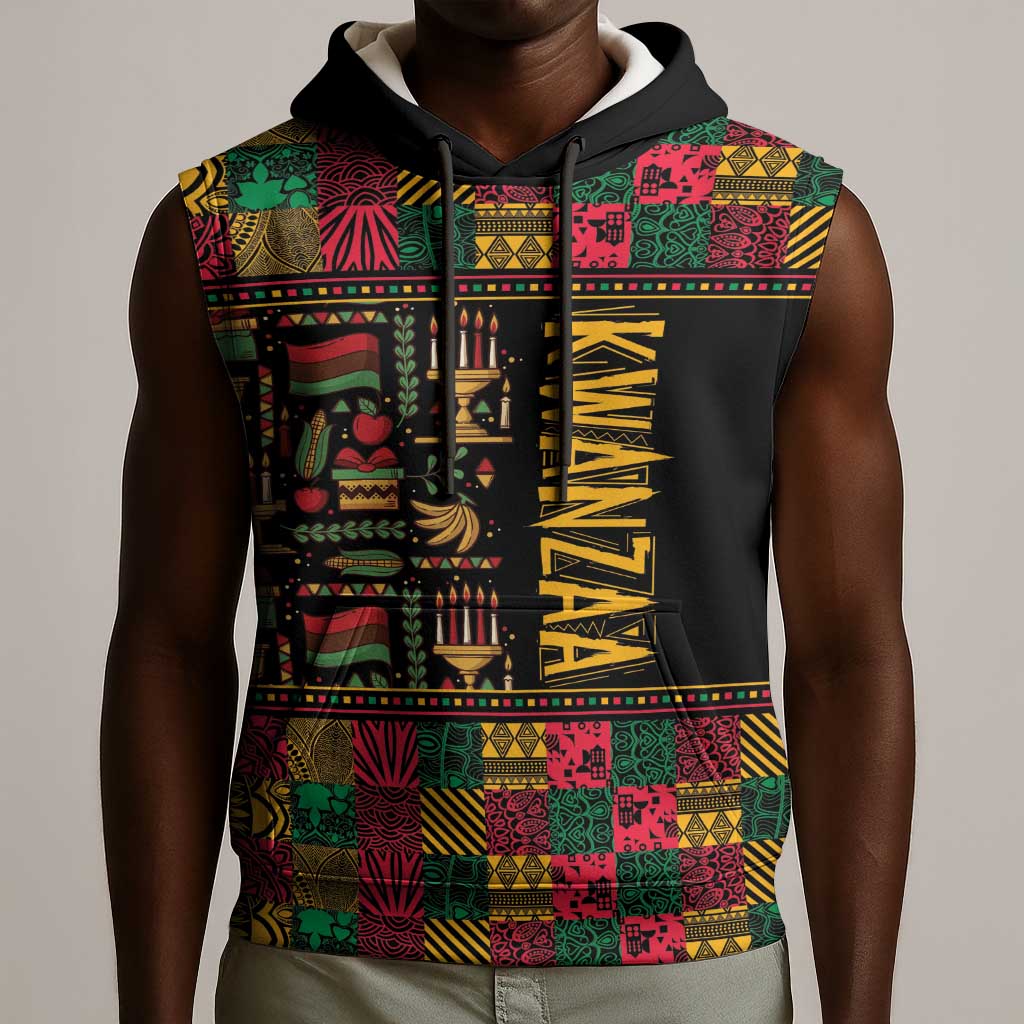 Kwanzaa African Pattern Sleeveless Hoodie - African Pride