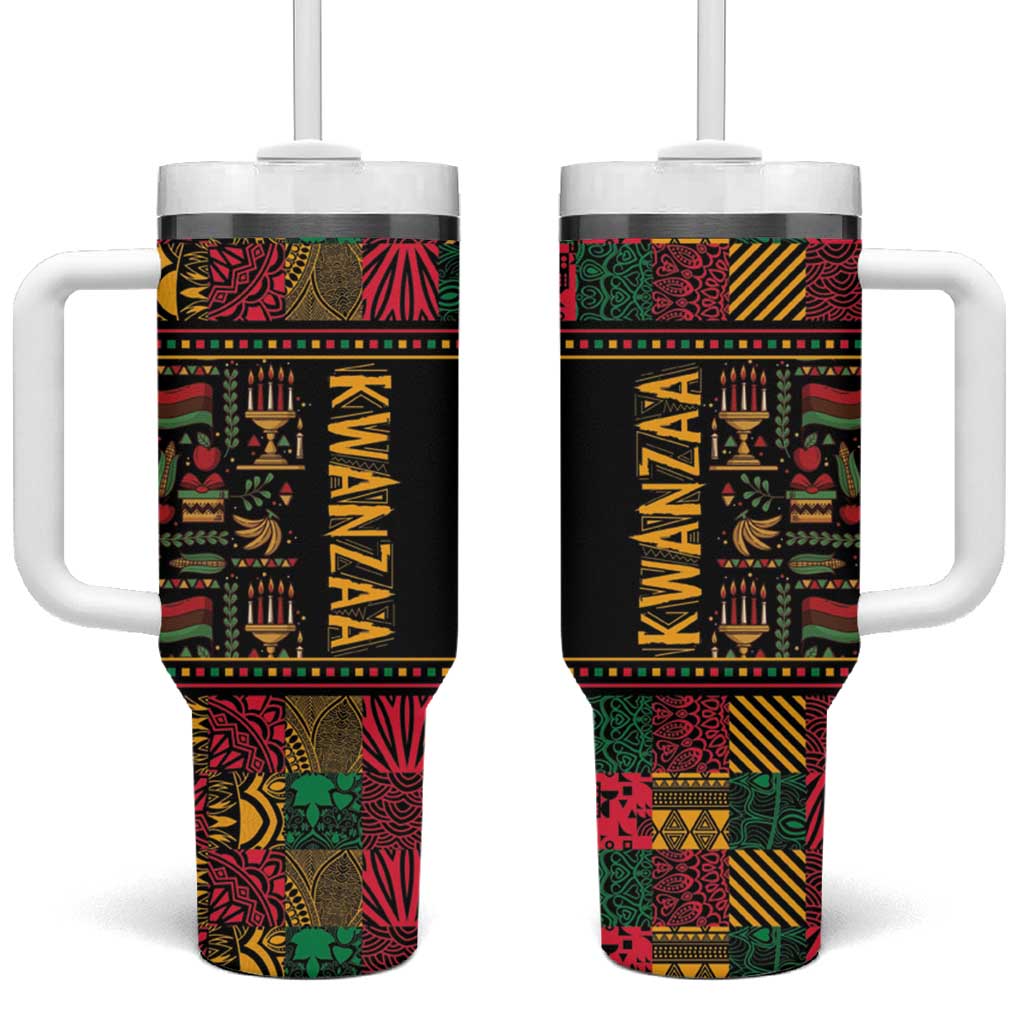 Kwanzaa African Pattern Tumbler With Handle