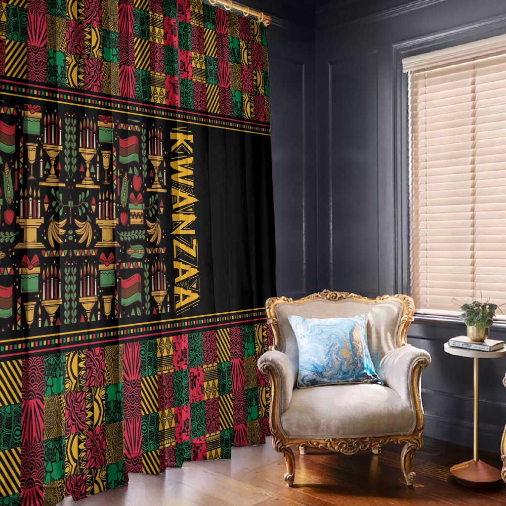 Kwanzaa African Pattern Window Curtain